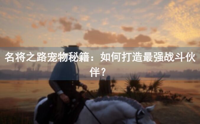 名将之路宠物秘籍：如何打造最强战斗伙伴？